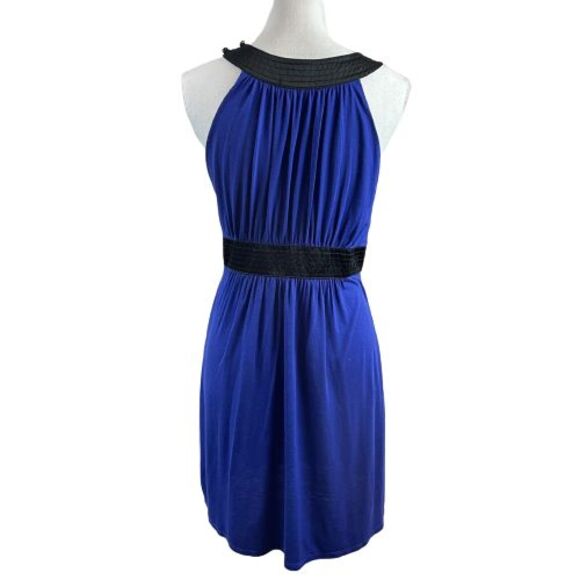 Forever 21 Women's S Sleeveless Knit Dress - Cobalt Blue with Black Trim - Picture 2 of 6